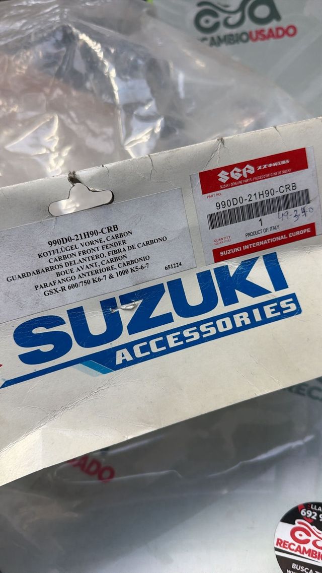 Guardabarros Delantero Suzuki GSXR 600/750/1000 06
