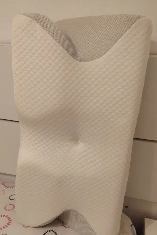 2 Almohadas Cervicales  Viscoelásticas Gris/Blanca