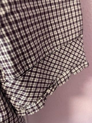 Blusa Purificación García cuadros, manga 3/4