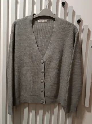 Cárdigan Stradivarius Gris Talla S