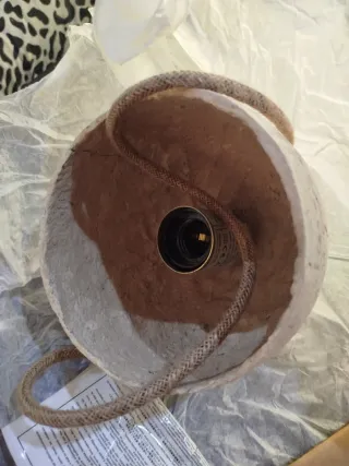 Lámpara Zara Home Beige/Dorado Piedra