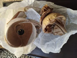 Lámpara Zara Home Beige/Dorado Piedra