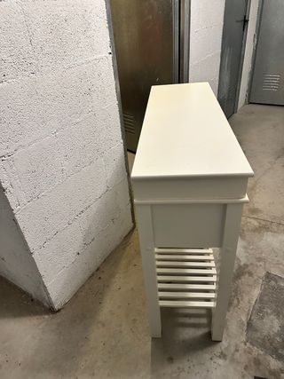 Mueble recibidor blanco madera 3 cajones