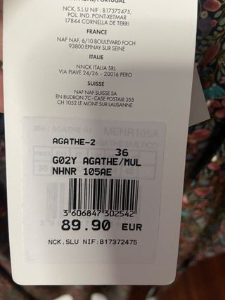 Vestido Naf Naf estampado floral