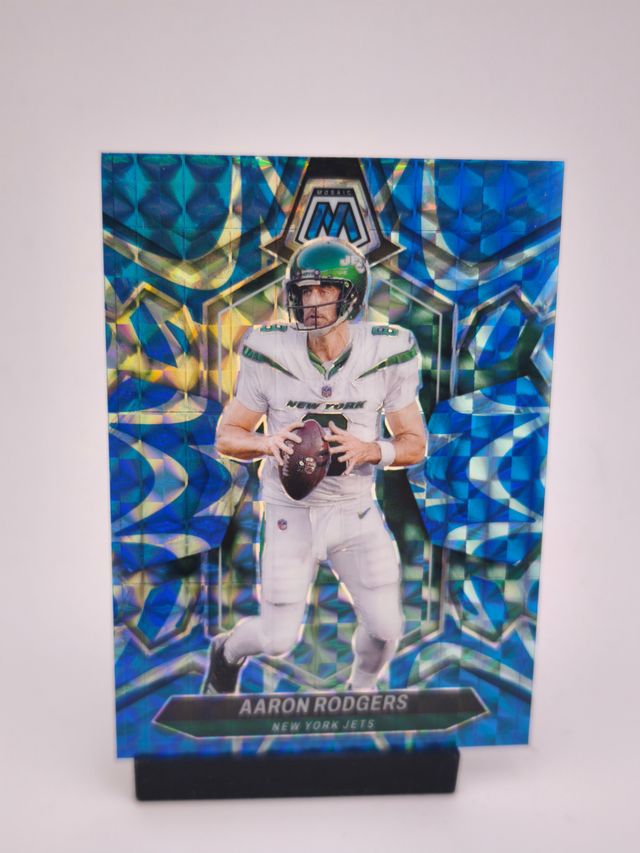 Aaron Rodgers BLUE MOSAIC Panini NFL NY Jets