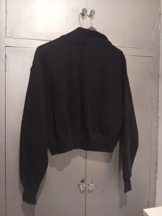 Sudadera Nike negra cremallera corta