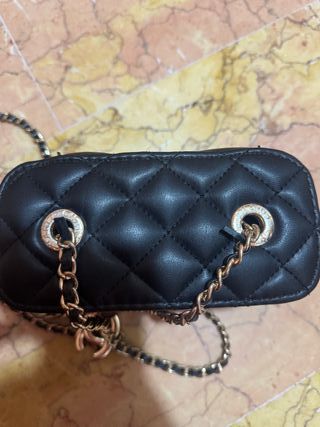 Bolso Chanel Negro Dorado
