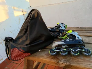 Patines niño/a evolutivos T.35-38 con bolso