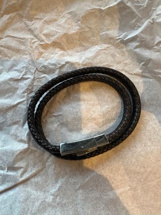 Pulsera cuero trenzado Massimo Dutti