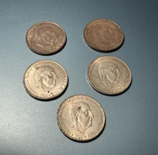 5 Monedas Franco Caudillo de España 1966