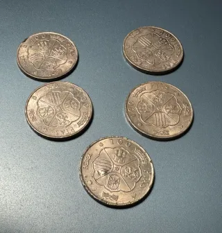 5 Monedas Franco Caudillo de España 1966