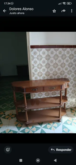 Mueble de madera con 2 cajones no hago envíos