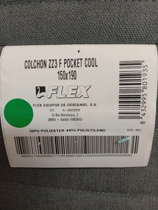 ZZ3+Canapé150x190 ColchónFlex FRESHCOOL Personaliz