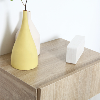 Set de 2 Mesitas de Noche Flotantes con 1 Cajón