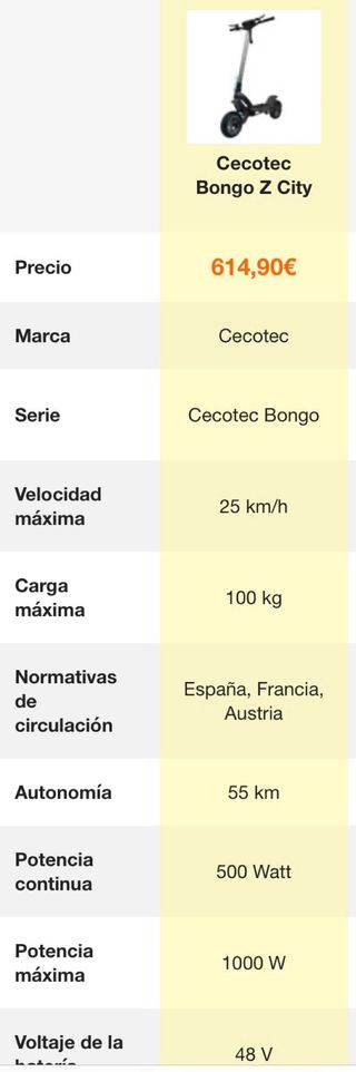 Patinete Eléctrico Cecotec Bongo Z City