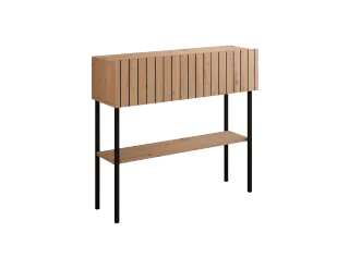 Recibidor de madera y metal