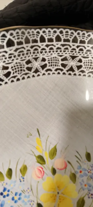 Centrotavola vetro Murano con pizzo