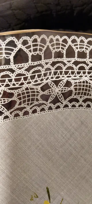 Centrotavola vetro Murano con pizzo