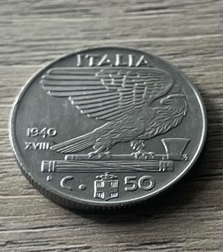 Moneta Italia 1940 - 50 cent