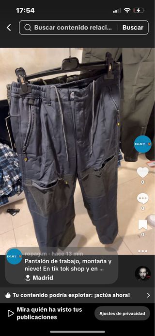 Pantalón trabajo térmico impermeable