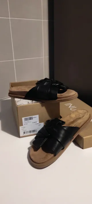 Sandali INUOVO pelle nera – Nuovi con scatola - 37