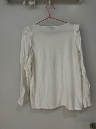 Blusa blanca Massimo Dutti Talla M