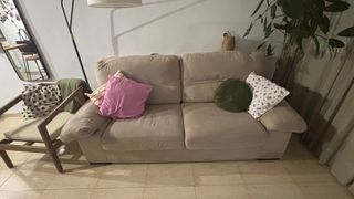 Sofá 2 plazas beige