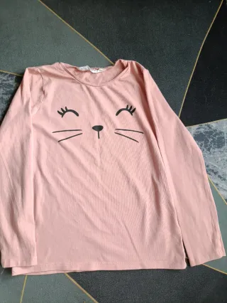 Camiseta niña manga larga meow T6-8