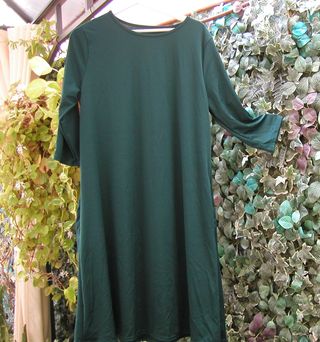 Vestido evase vintage verde Talla única