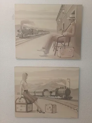 Pareja de dibujos a mano