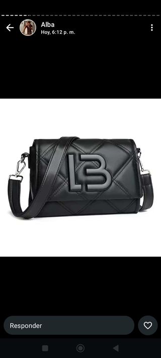 Bolso LB negro acolchado
