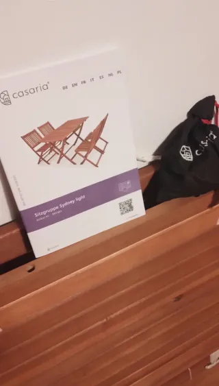 Mesa plegable acacia 120x70x75 cm