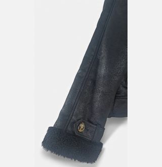 Chaqueta ONLY Piel Sintética Negra Corta Mujer