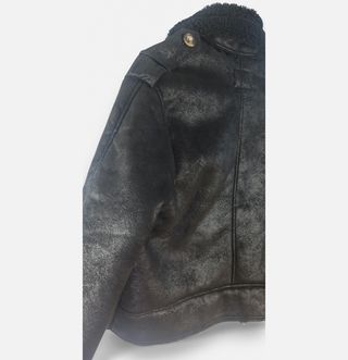 Chaqueta ONLY Piel Sintética Negra Corta Mujer