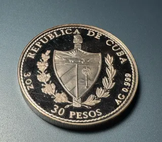 Moneda Plata 3 Onzas Diego Velázquez 1492