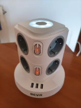 Regleta Enchufes Torre Blanca Beva