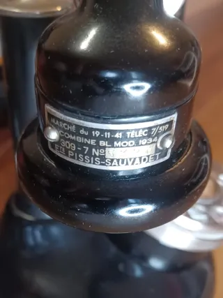 Teléfono Francés B.C.I. 1924 con cables riginales