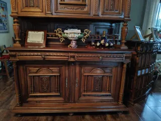 Mueble de salón rústico de madera