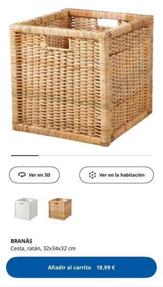 Mueble TV negro con cestas y patas