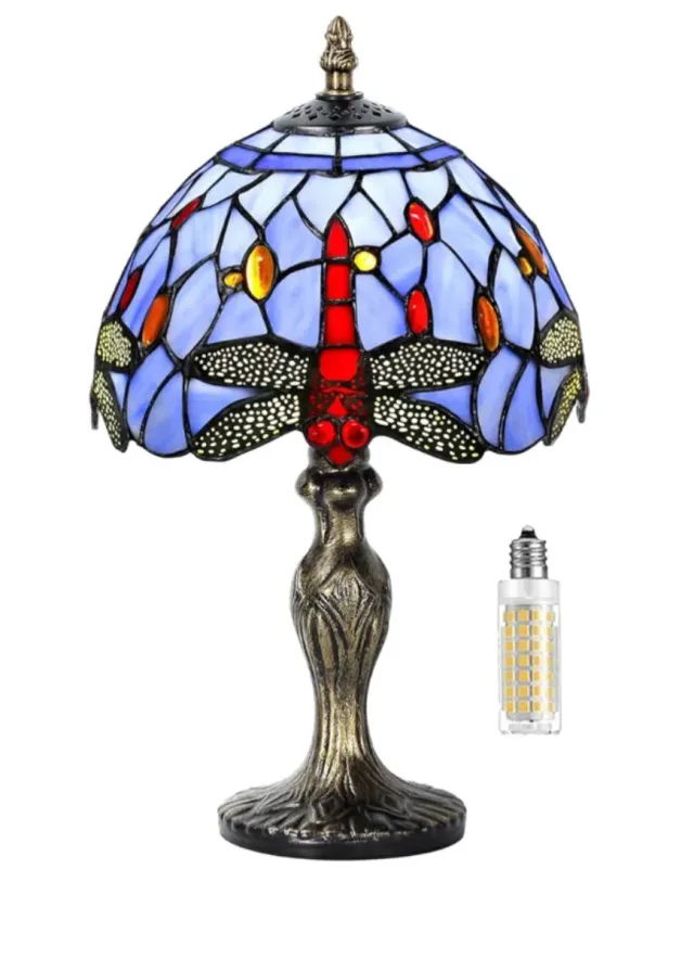 Lampada in vetro colorato MIAOKE. Stile Tiffany