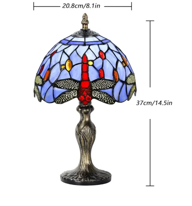 Lampada in vetro colorato MIAOKE. Stile Tiffany