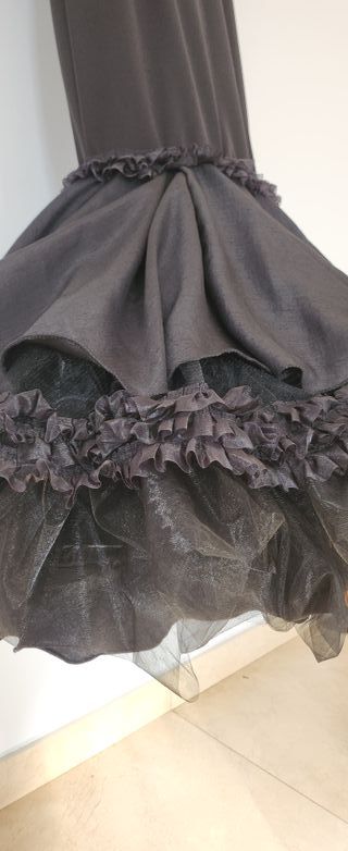 Vestido flamenco negro volantes