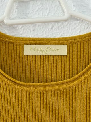 Jersey mostaza de manga larga