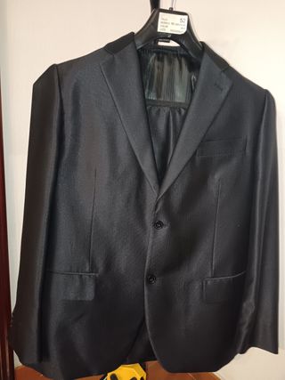 Traje de hombre negro talla 52