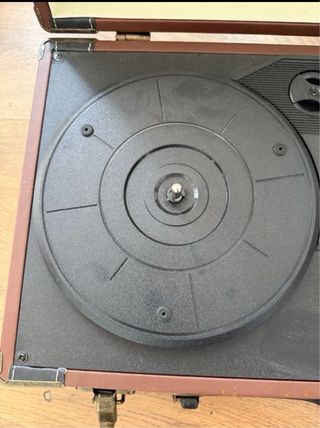 Maletín Tocadiscos Lauson Marrón y Negro