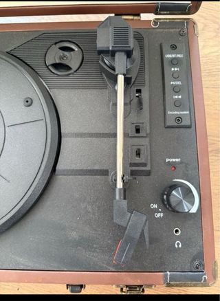 Maletín Tocadiscos Lauson Marrón y Negro