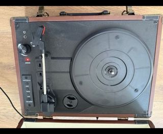 Maletín Tocadiscos Lauson Marrón y Negro