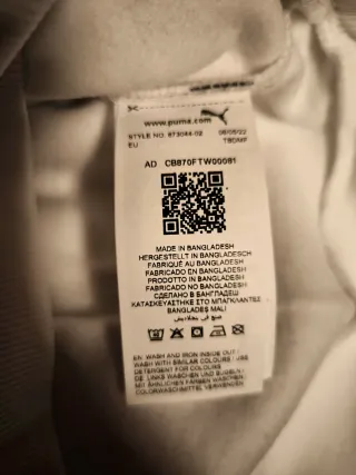 Felpa con cappuccio Puma donna bianca