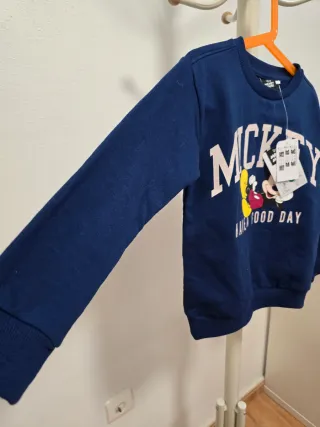 Sudadera Mickey Mouse azul talla 4 años