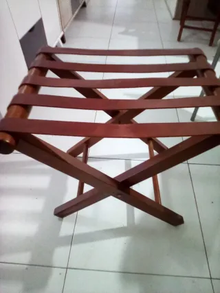 Banco plegable madera y polipiel